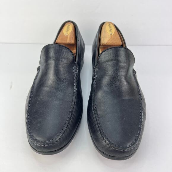 Johnston & Murphy 9.5M Cresswell Venetian Black Soft Sheepskin Loafer Slip On - Picture 6 of 11